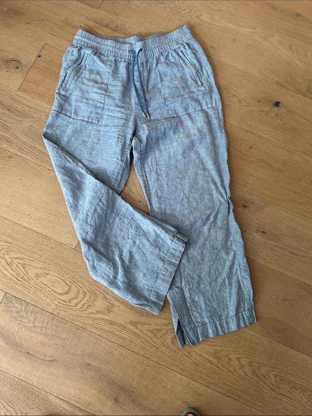 Athleta Slate Blue Elastic Waist Drawstring Pants